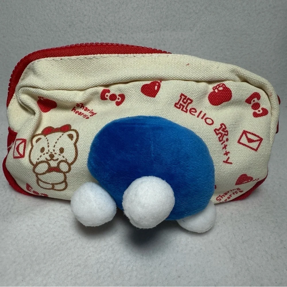 New. Hello Kitty Red and White Bag with Plush Character